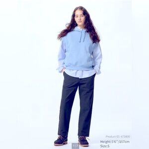 Cotton relaxed ankle pants in Navy - NWT